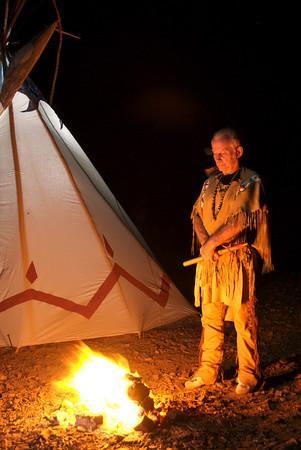 Bluebird with teepee